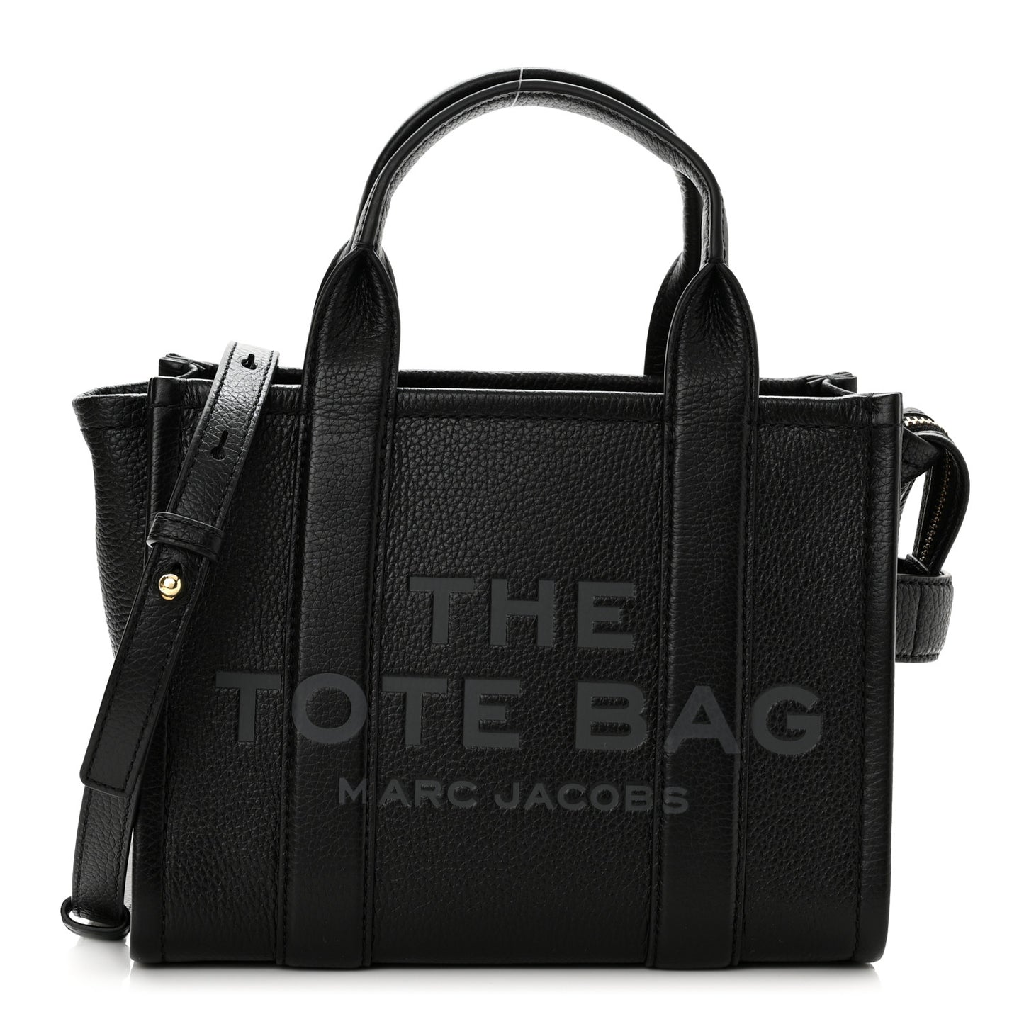 Grained Calfskin Small The Tote Bag Black