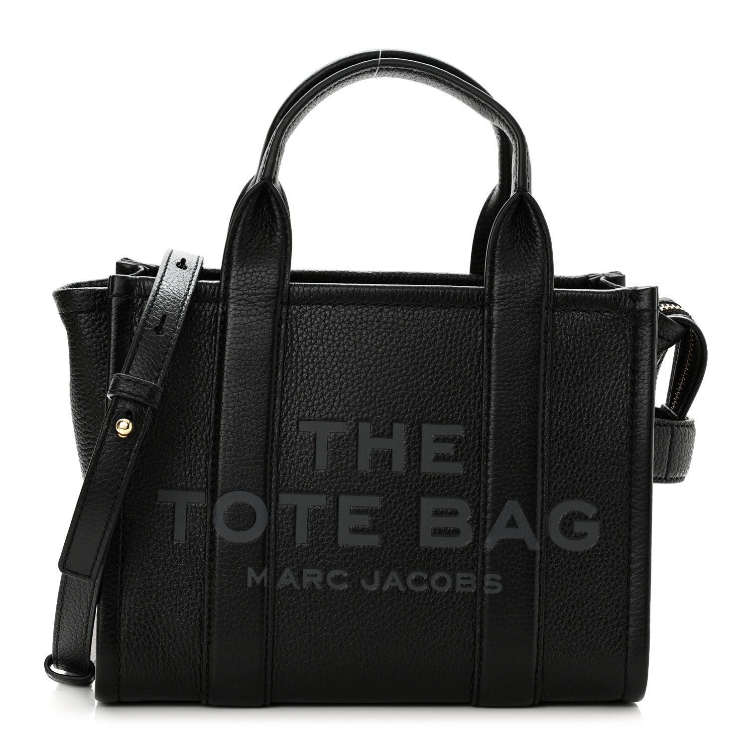 Marc Jacobs Grained Calfskin Small The Tote Bag Black 1 of 11