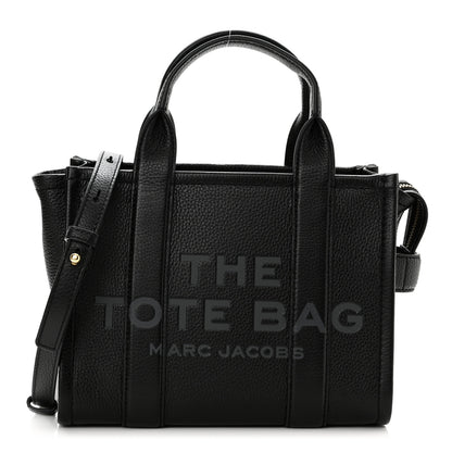 Marc Jacobs Grained Calfskin Small The Tote Bag Black 1 of 11