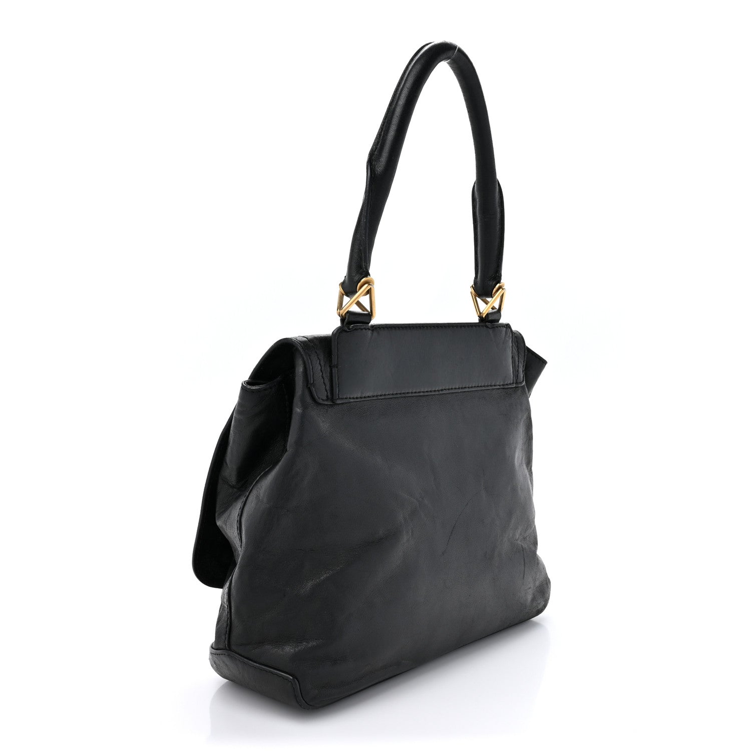 Givenchy Calfskin Bolt Stud Mirte Saddle Bag Black 3 of 21