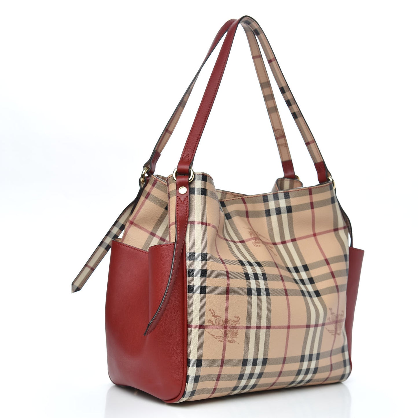 Haymarket Check Small Canterbury Tote Military Red