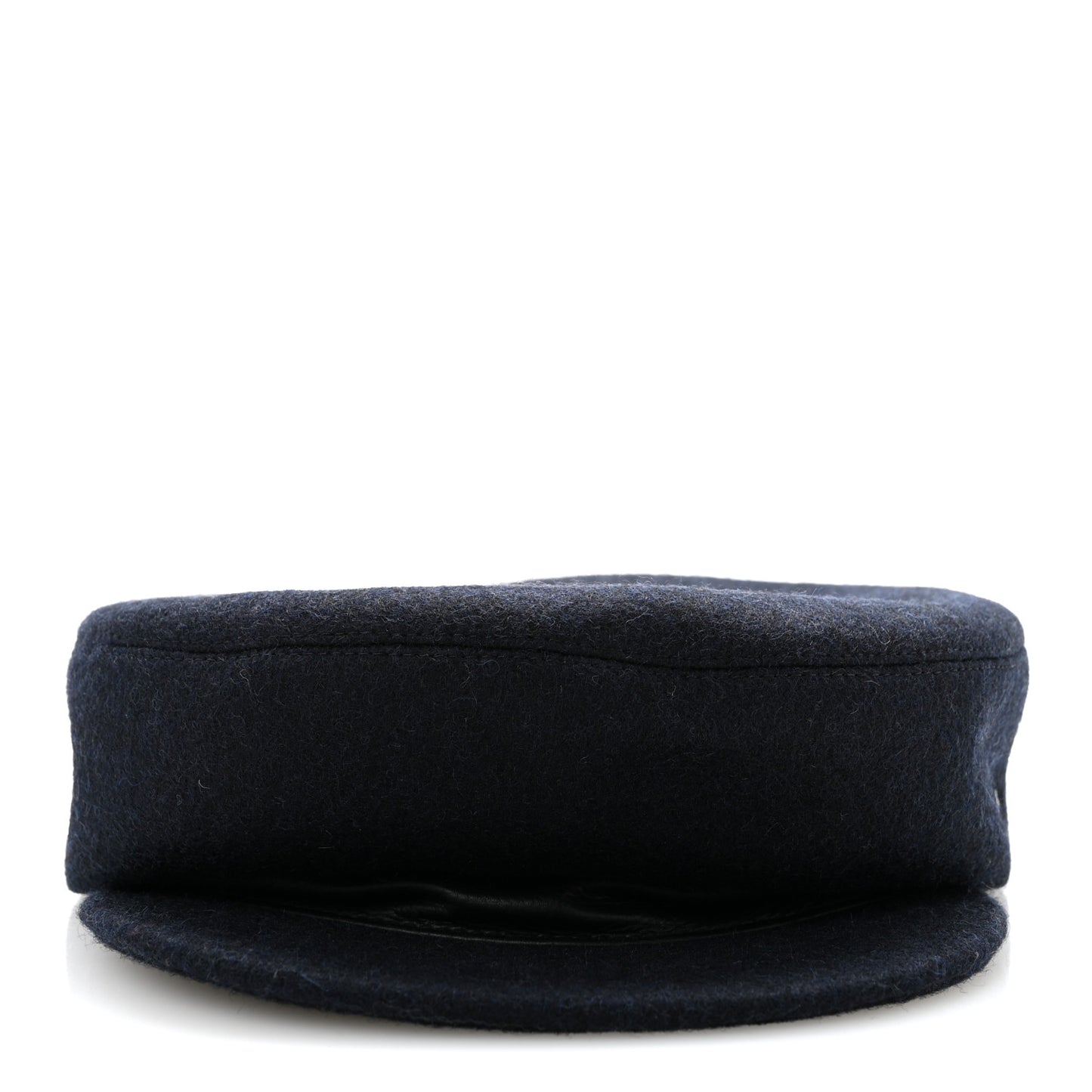Wool Calfskin Dani Cap 57 Marine Black