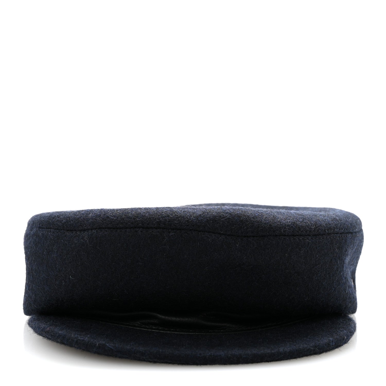 Hermes Wool Calfskin Dani Cap 57 Marine Black 3 of 11