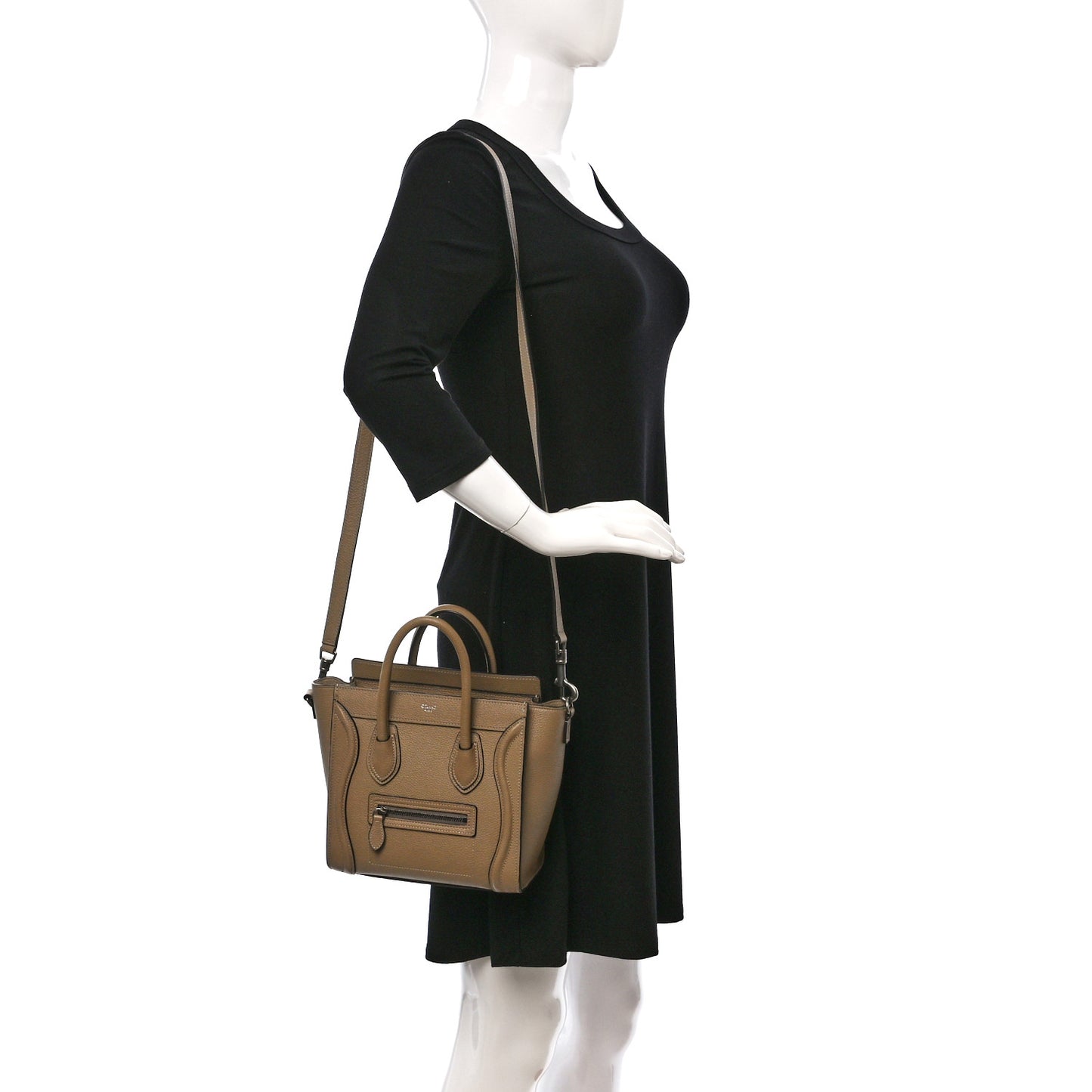 Drummed Calfskin Nano Luggage Dune