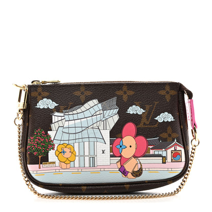 Louis Vuitton Monogram 2022 Christmas Animation Seoul Mini Pochette Accessories Fuchsia 1 of 8