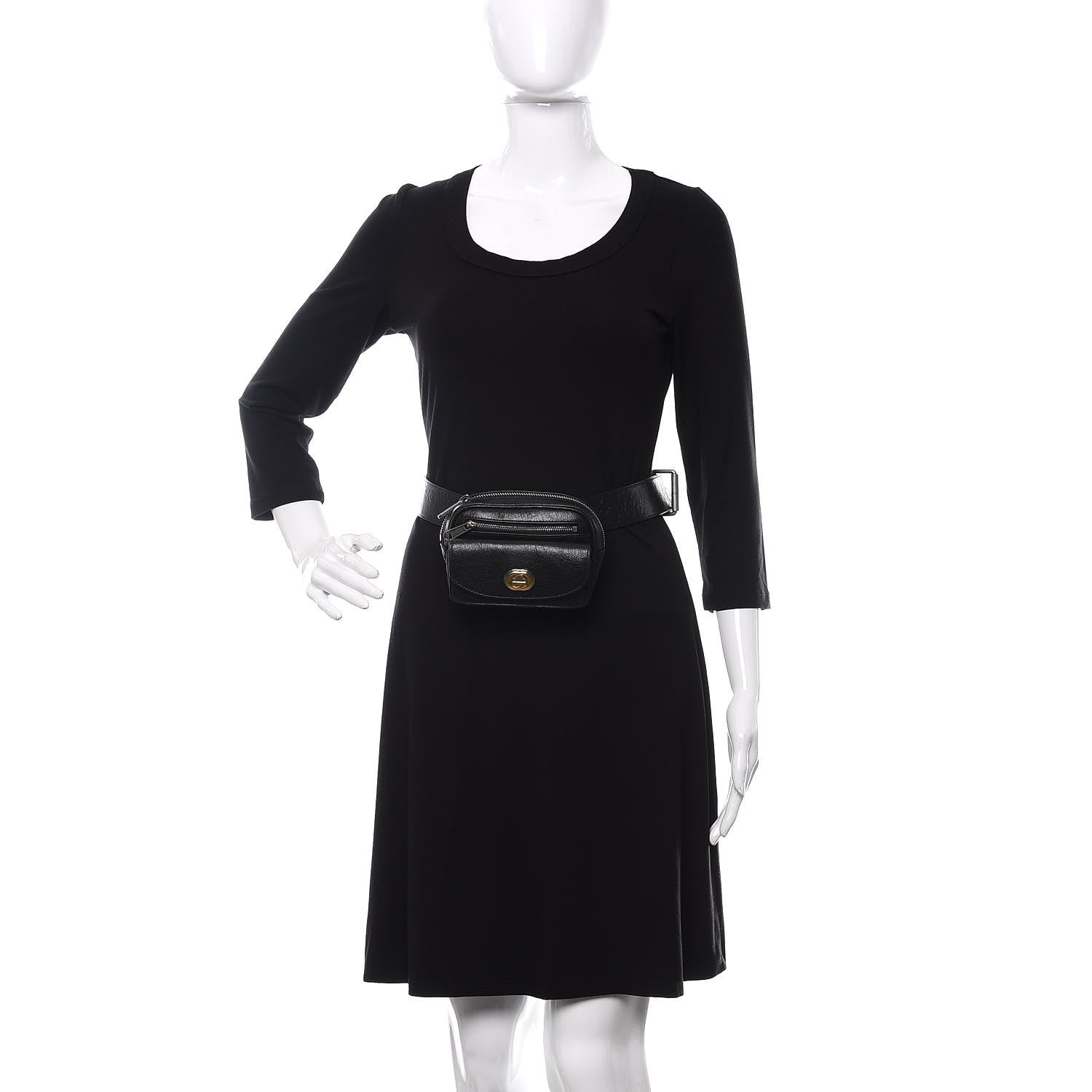 Gucci Fluffy Calfskin Mini Morpheus Belt Bag 70 28 Black 2 of 11