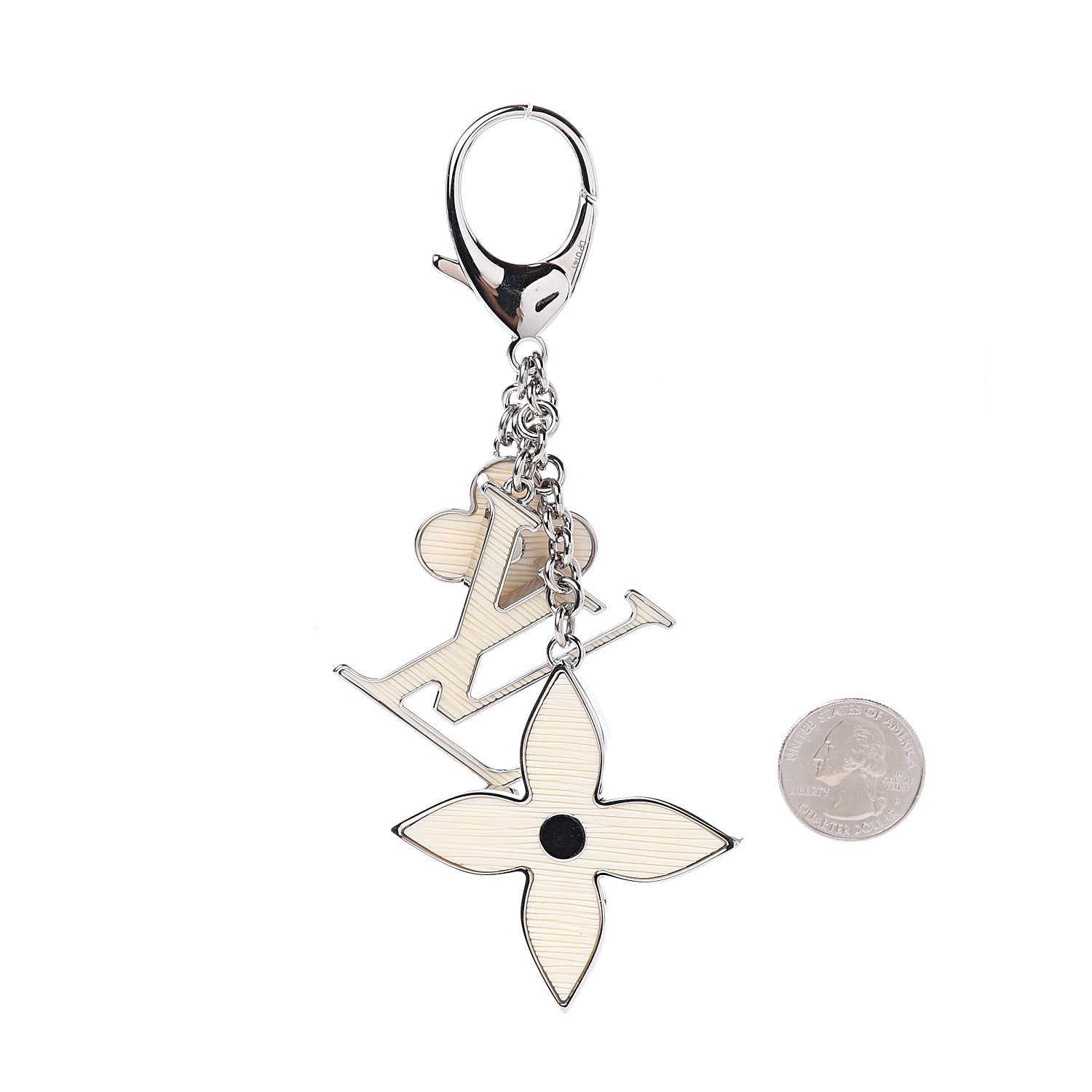 Louis Vuitton Fleur d Epi Bag Charm Ivory 2 of 6