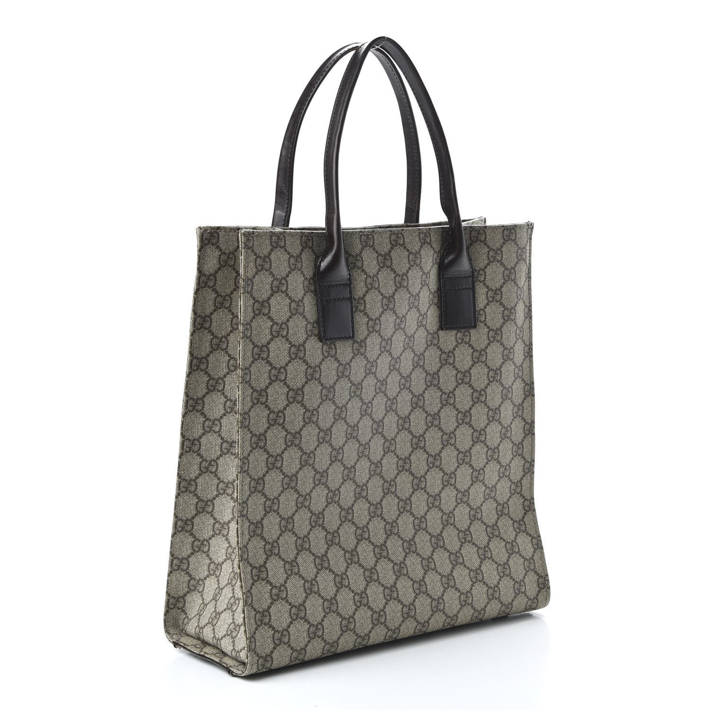 GG Plus Monogram Small Vertical Tote Dark Brown