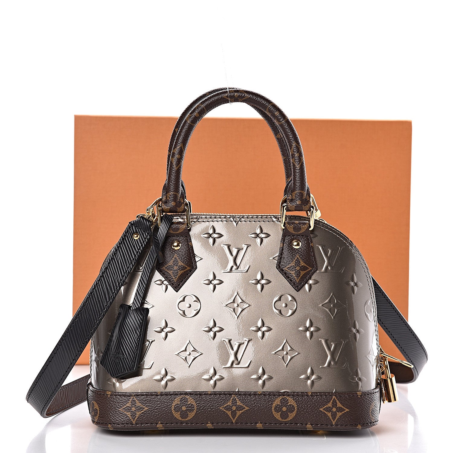 Louis Vuitton Vernis Epi Monogram Alma BB Champagne Metallise 10 of 10