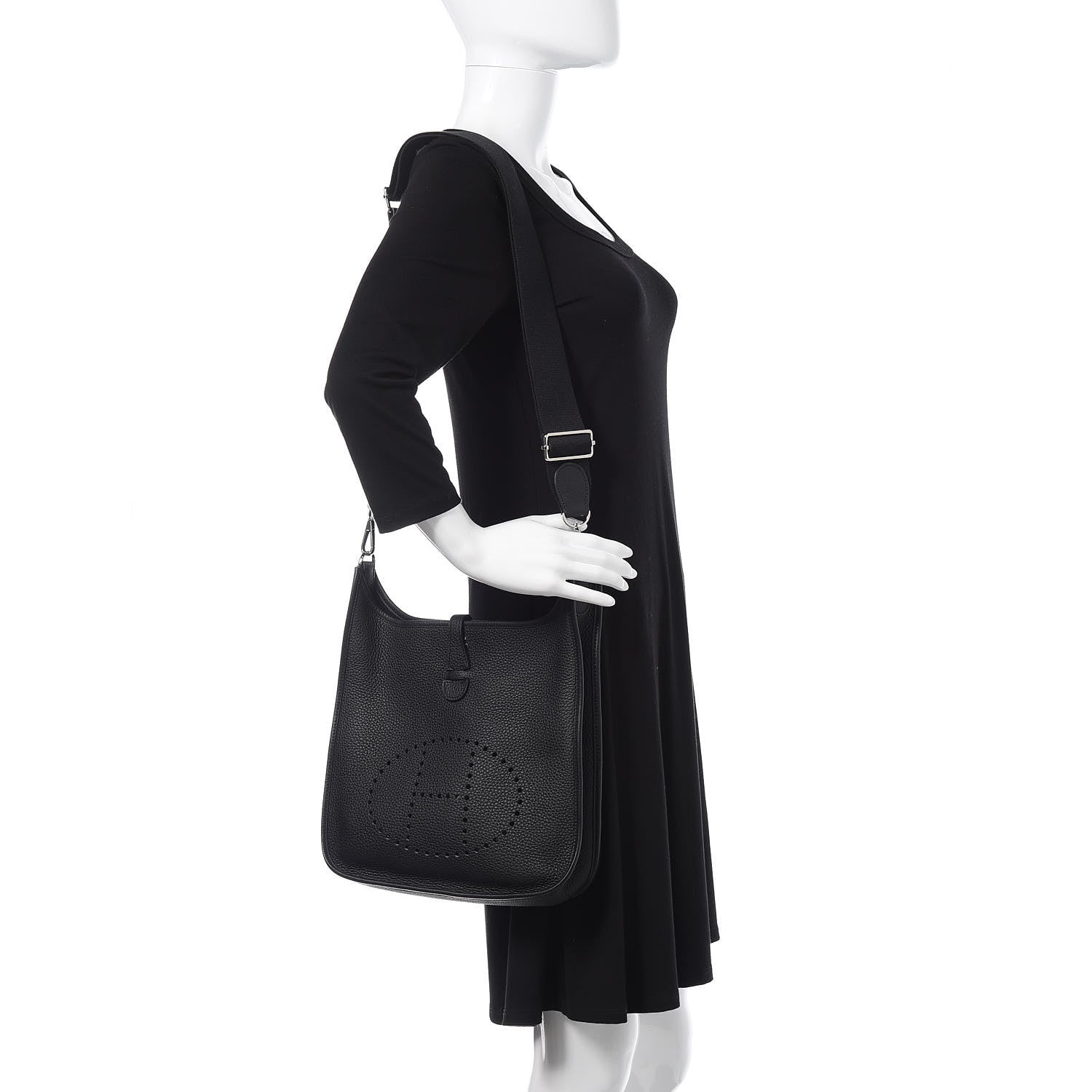 Hermes Taurillon Clemence Evelyne III PM Black 2 of 11