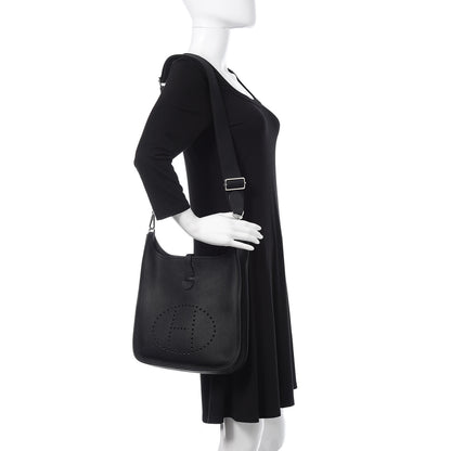 Hermes Taurillon Clemence Evelyne III PM Black 2 of 11