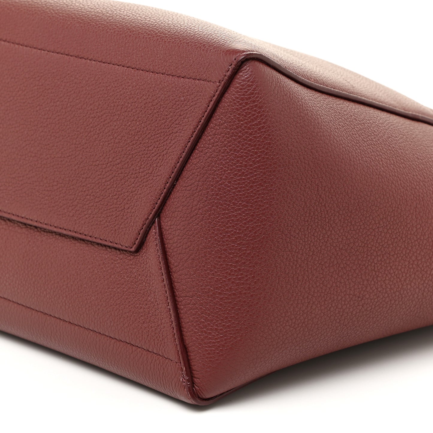 Soft Grained Calfskin Sangle Bucket Bag Red