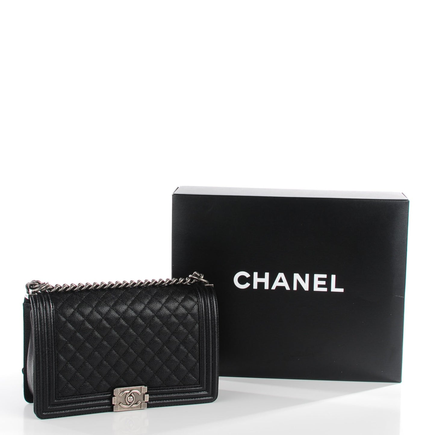 Caviar Quilted New Medium Boy Flap Black