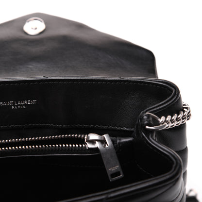 Saint Laurent Calfskin Y Quilted Monogram Small Loulou Chain Satchel Black 12 of 21