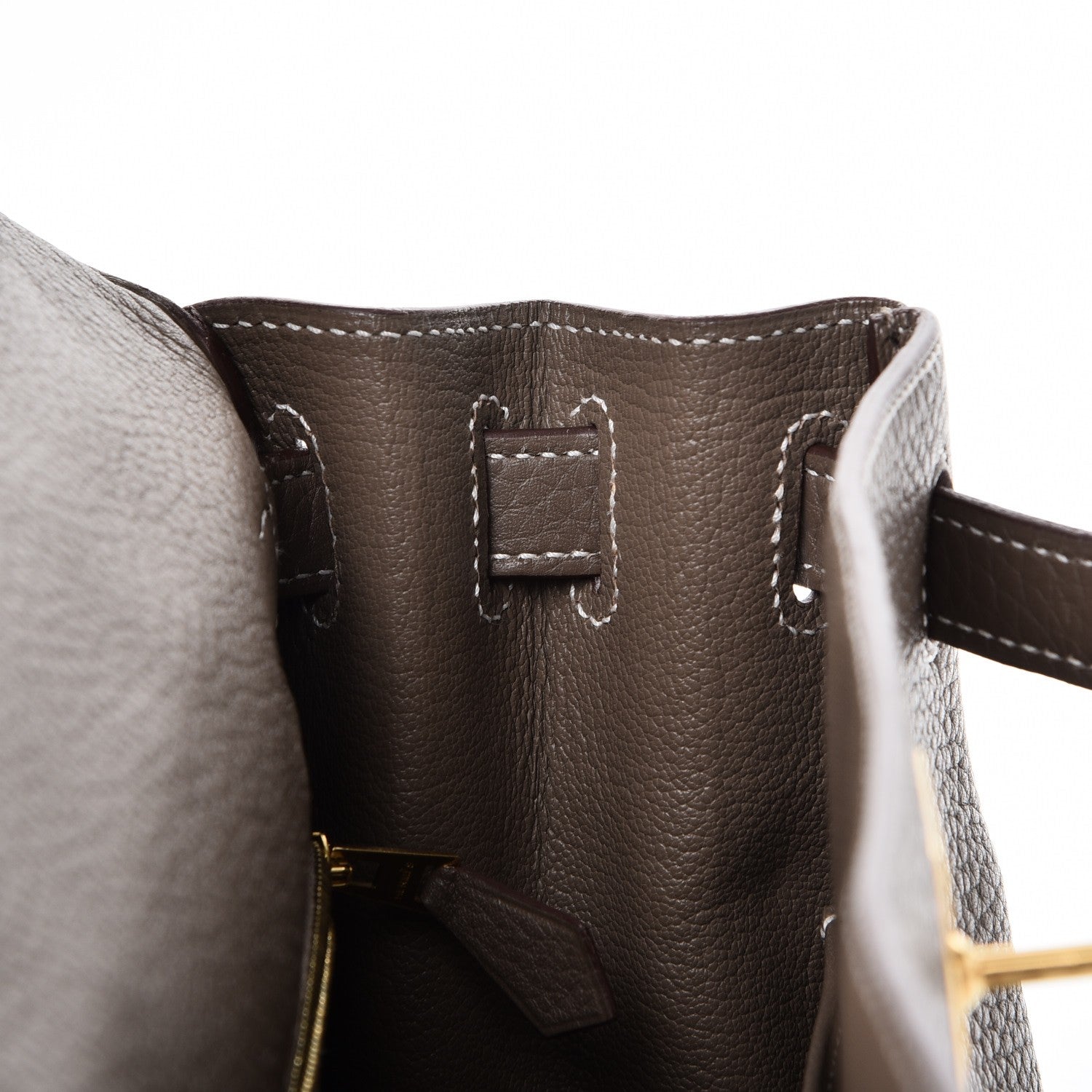 Hermes Taurillon Clemence Kelly Retourne 28 Etoupe 13 of 37