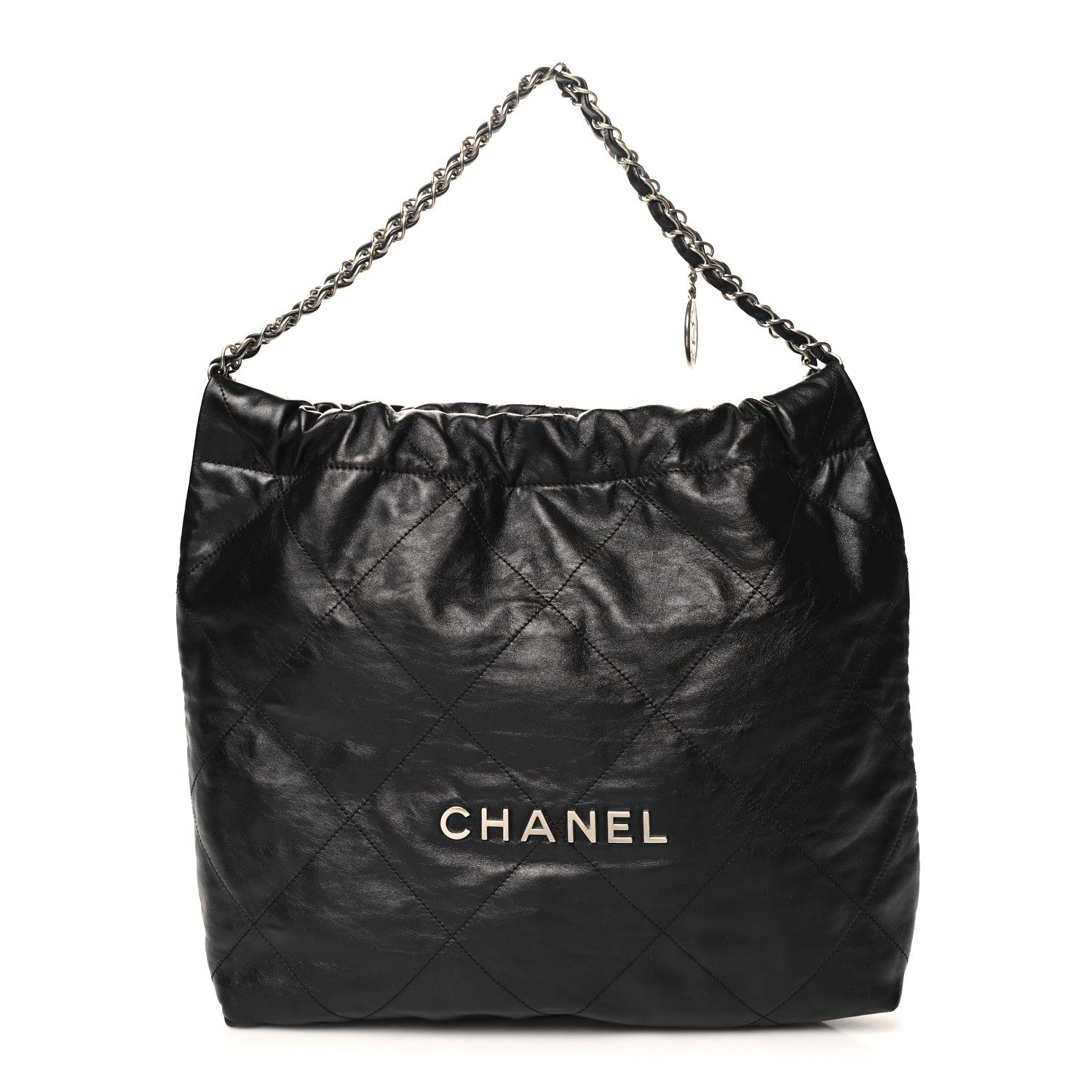 Chanel Shiny Calfskin Quilted Chanel 22 Black 1 of 10