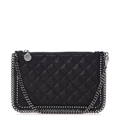 Stella McCartney Shaggy Deer Quilted Falabella Wristlet Black 1 of 10