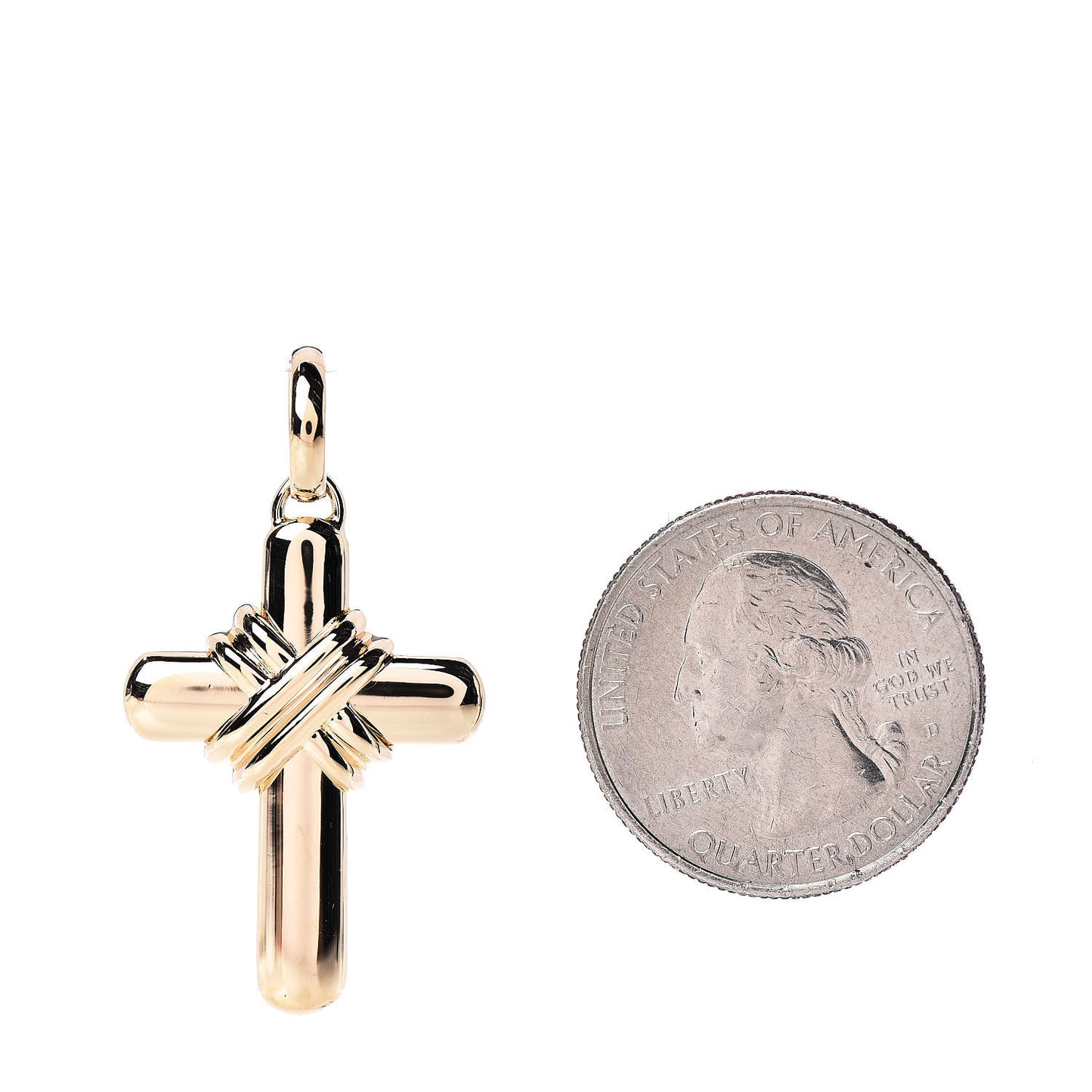 18K Yellow Gold Cross Pendant
