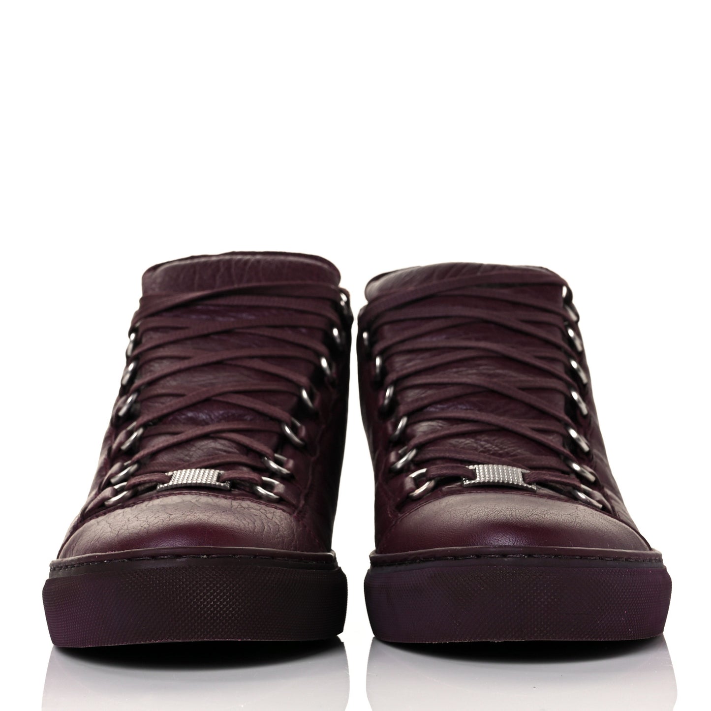 Agneau Arena Opaque Womens High Top Sneakers 42 Rouge Bourgogne