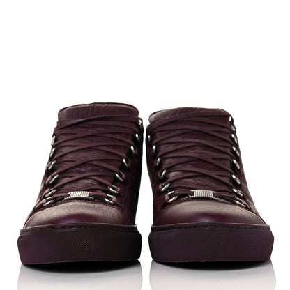 Balenciaga Agneau Arena Opaque Womens High Top Sneakers 42 Rouge Bourgogne 2 of 9