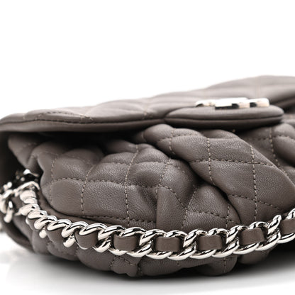 Chanel Washed Lambskin Quilted Mini Chain Around Flap Taupe 9 of 11