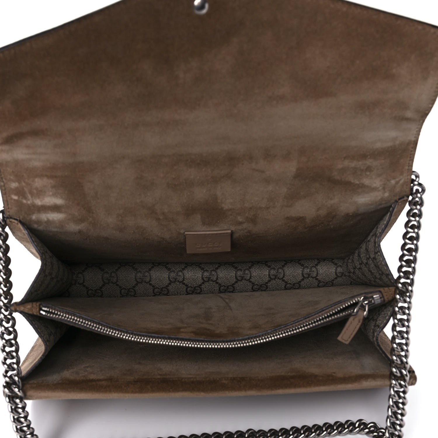 Gucci GG Supreme Monogram Medium Dionysus Shoulder Bag Taupe 5 of 12