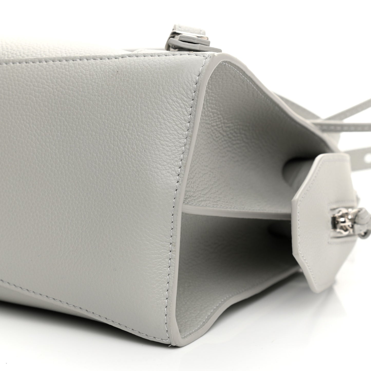 Grained Calfskin Neo Classic Silver Hardware S City Light Grey