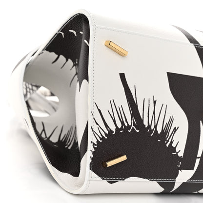 Salvatore Ferragamo Natural Grain Calfskin Venus Print Small Hug Bag Optic White Testa Di Moro 8 of 9