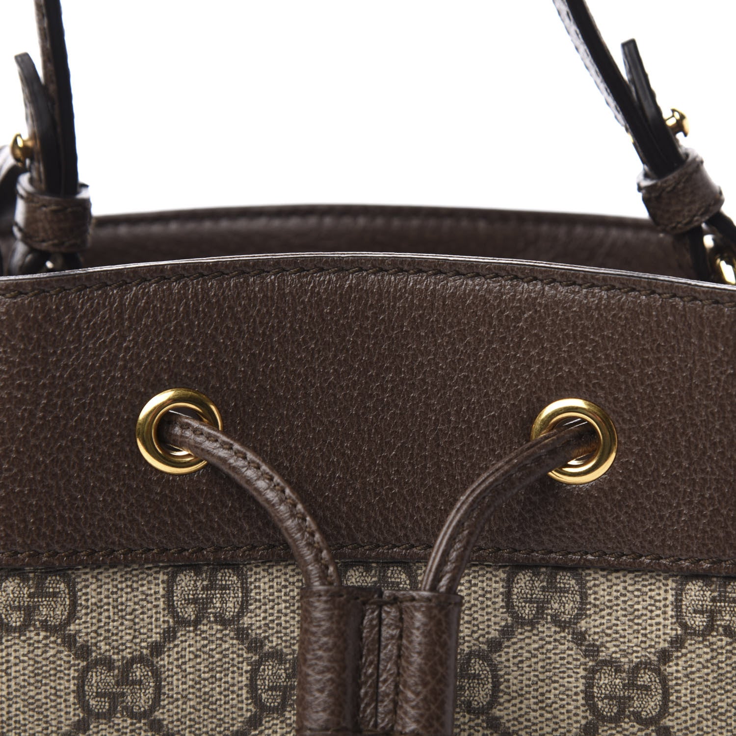 Gucci GG Supreme Monogram Web Small Ophidia Bucket Bag Brown 10 of 10