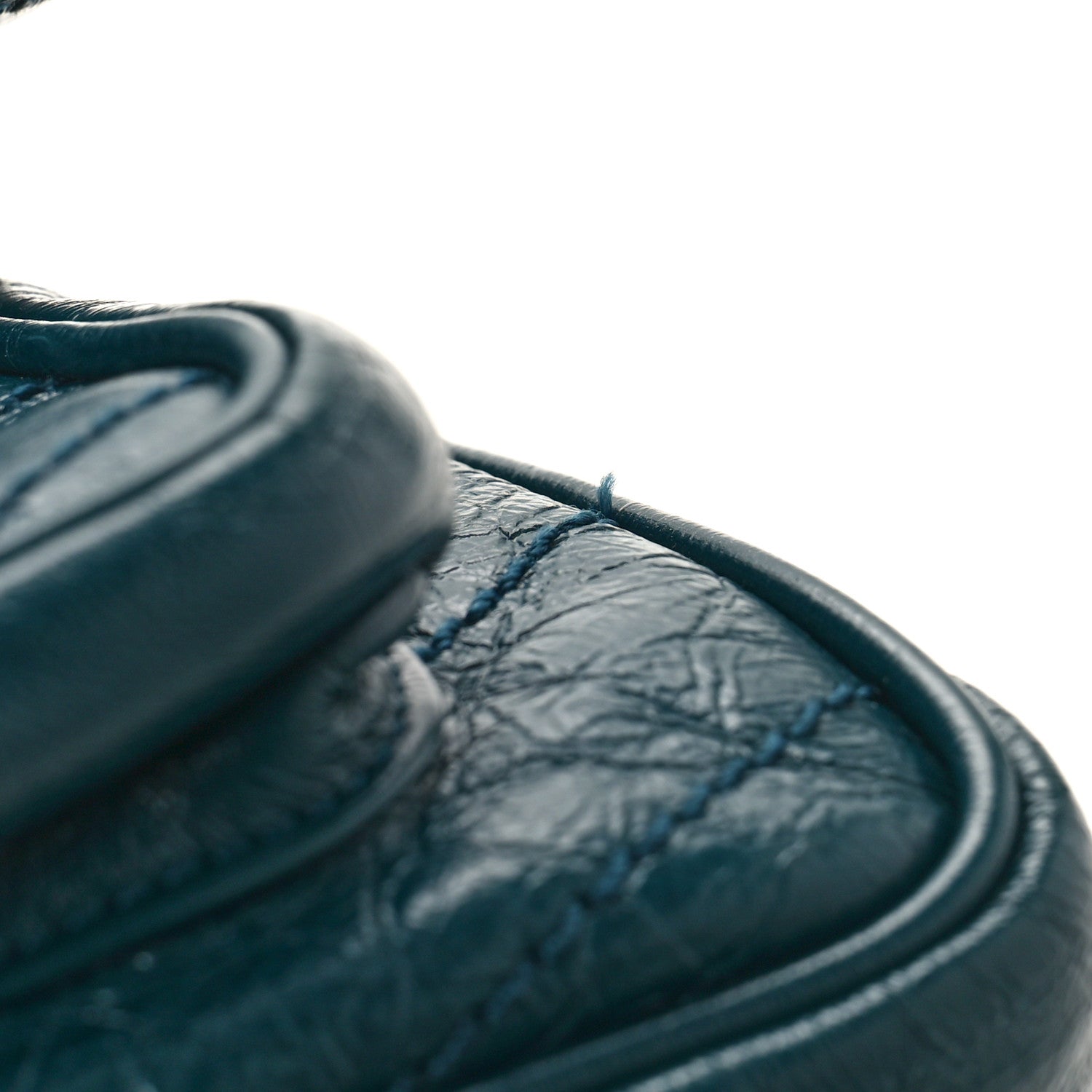 Saint Laurent Crinkled Calfskin Matelasse Monogram Medium Niki Chain Satchel Peacock Green 9 of 10