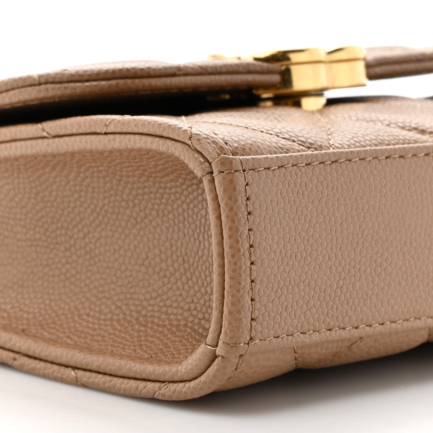 Chanel Caviar Quilted Coco First Clutch With Chain Beige 11 of 12