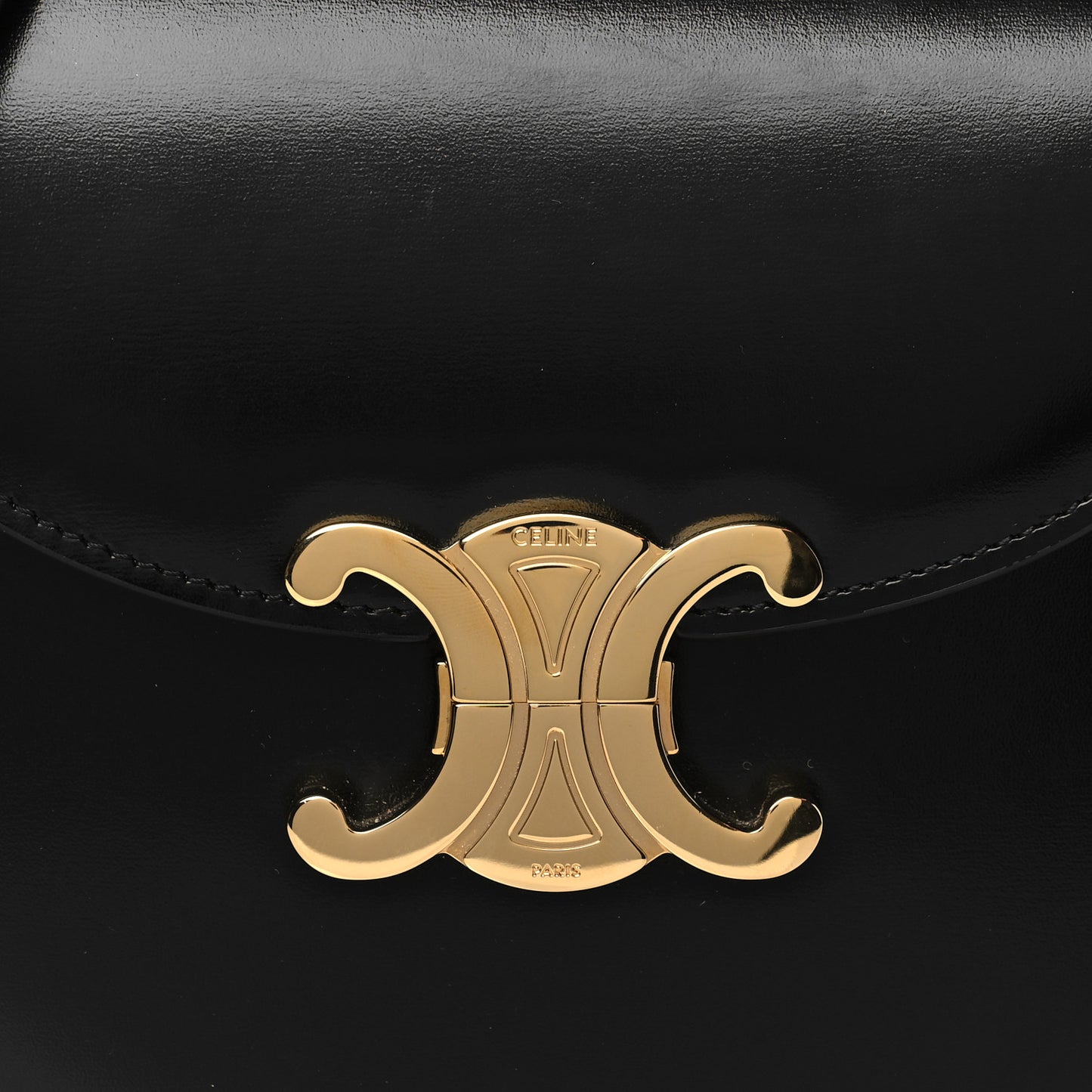 Shiny Calfskin Teen Besace Black