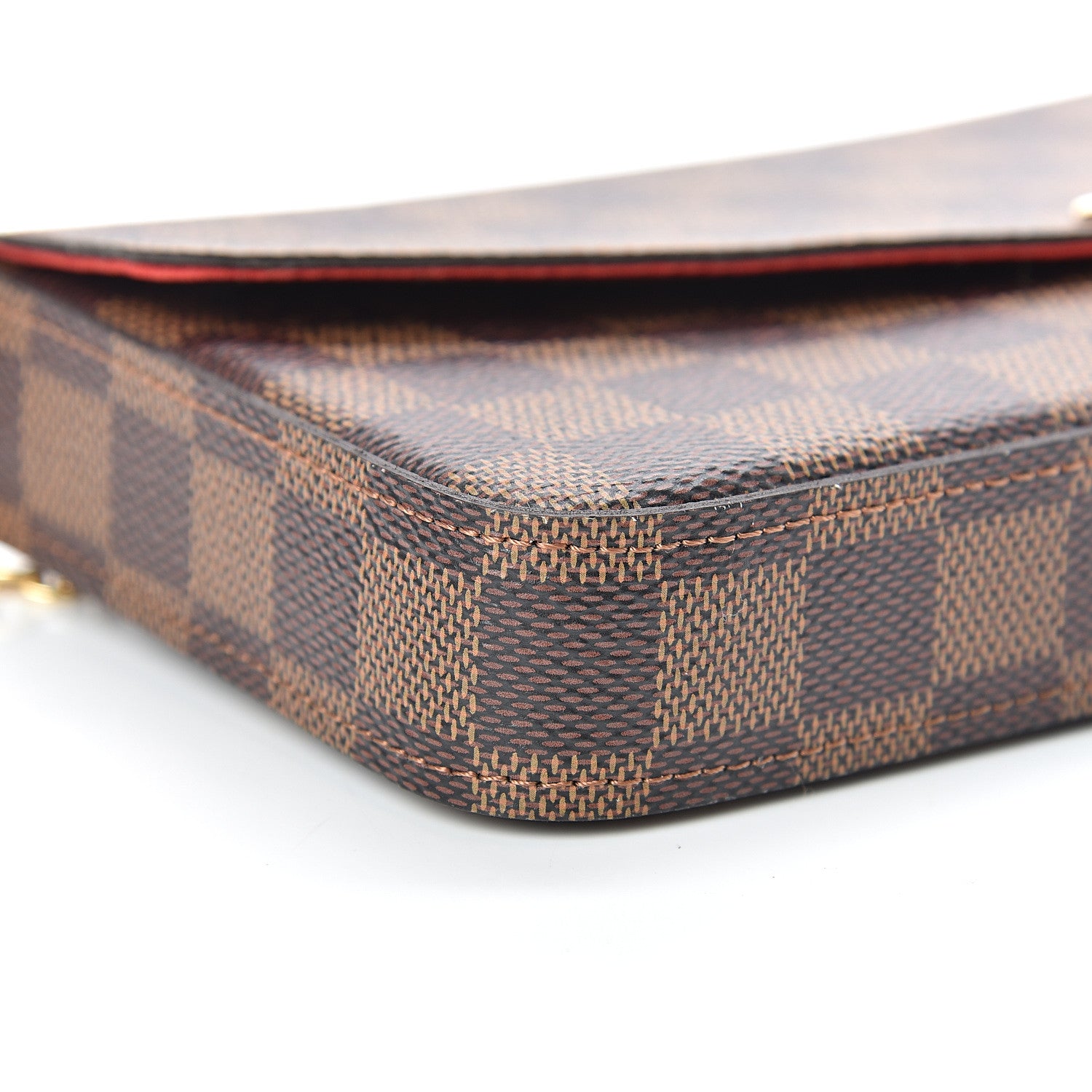 Louis Vuitton Damier Ebene Pochette Felicie Chain Wallet 11 of 12