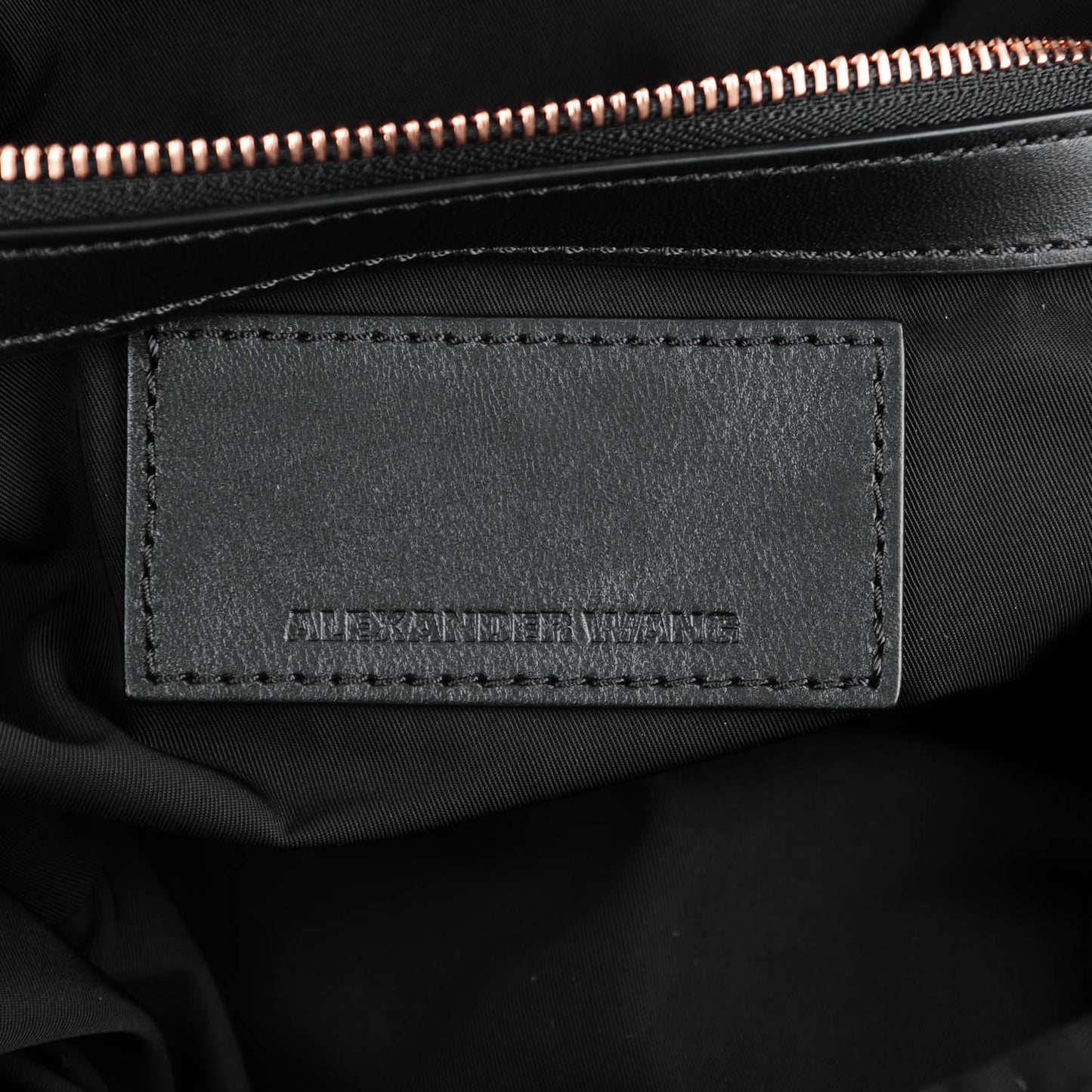 Pebbled Calfskin Large Emile Black Rose Gold Hardware