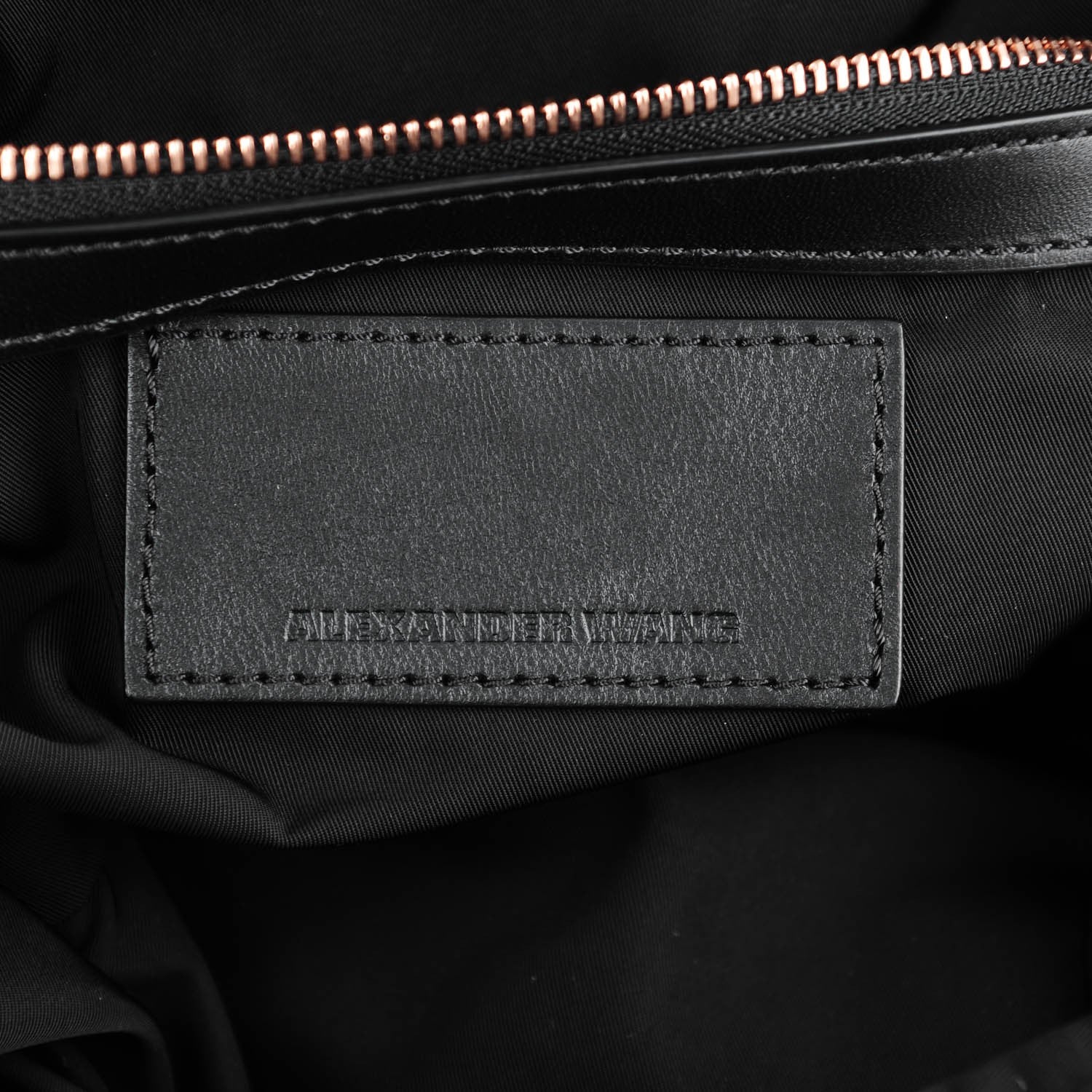 Alexander Wang Pebbled Calfskin Large Emile Black Rose Gold Hardware 7 of 7
