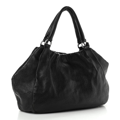 Prada Vitello Daino Tote Black 2 of 12