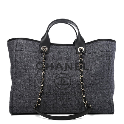 Chanel Lurex Boucle Medium Deauville Tote Black 1 of 4