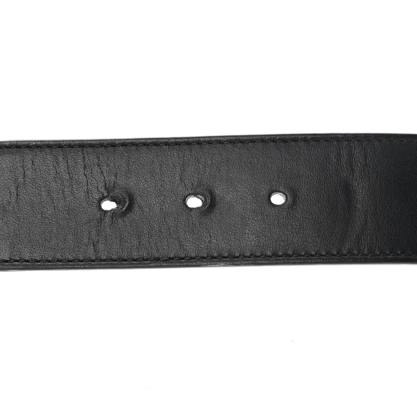 GG Supreme Monogram Matte Plutone Calfskin Double G 40mm Belt 75 30 Beige Ebony Black