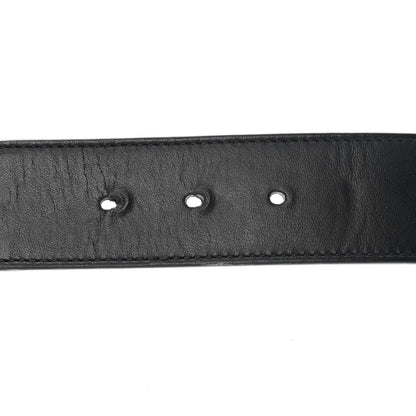 Gucci GG Supreme Monogram Matte Plutone Calfskin Double G 40mm Belt 75 30 Beige Ebony Black 4 of 9