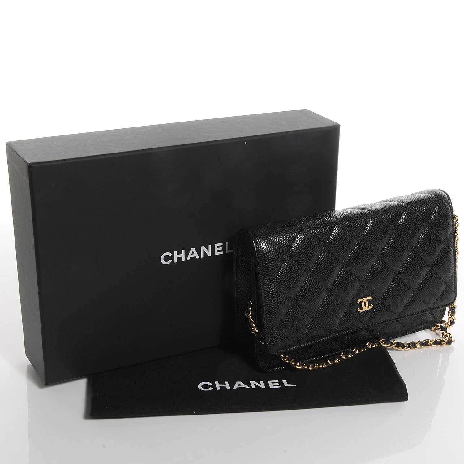 Chanel Caviar Quilted Wallet On Chain WOC Black 5 of 9