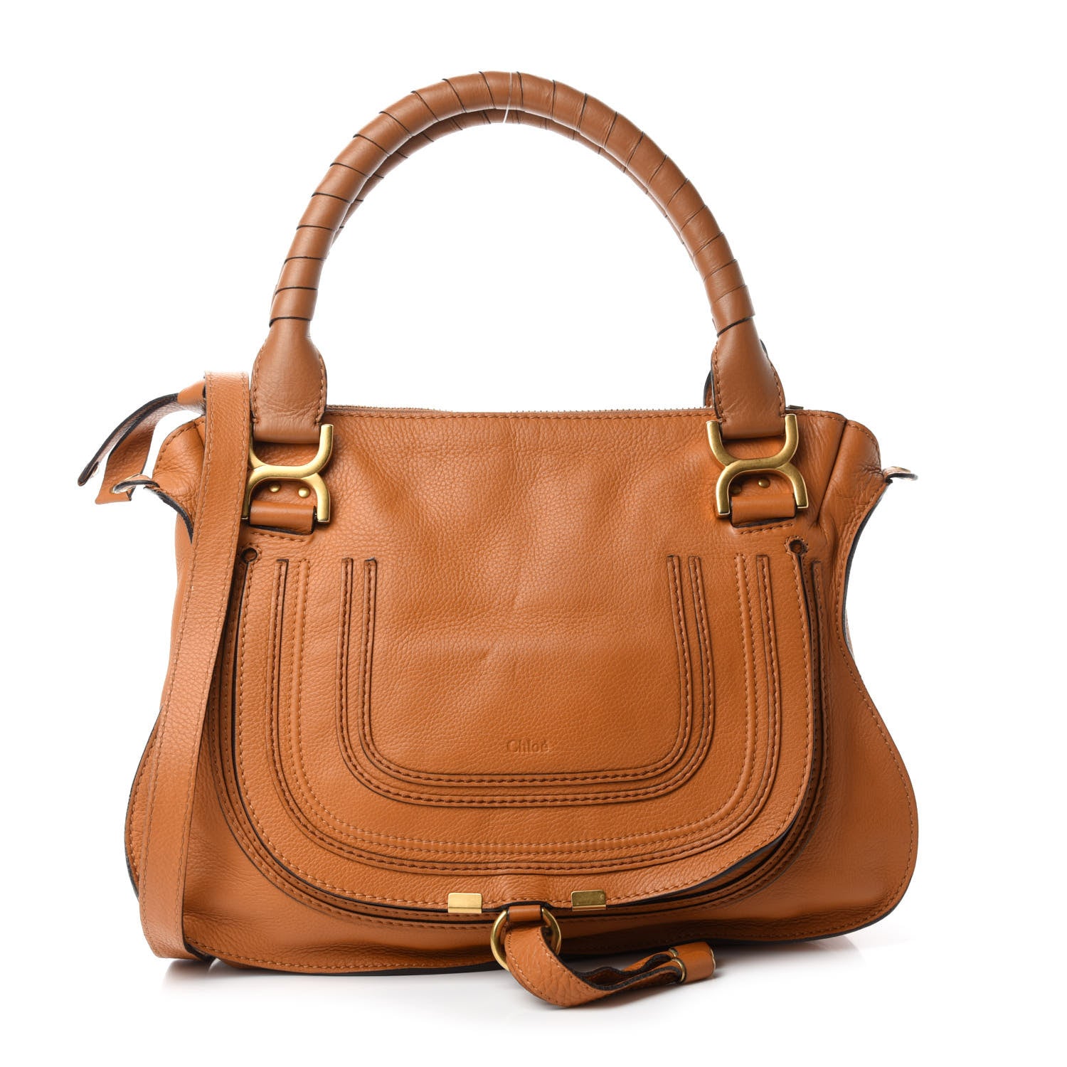 Chloe Calfskin Medium Marcie Satchel Light Tan 1 of 10