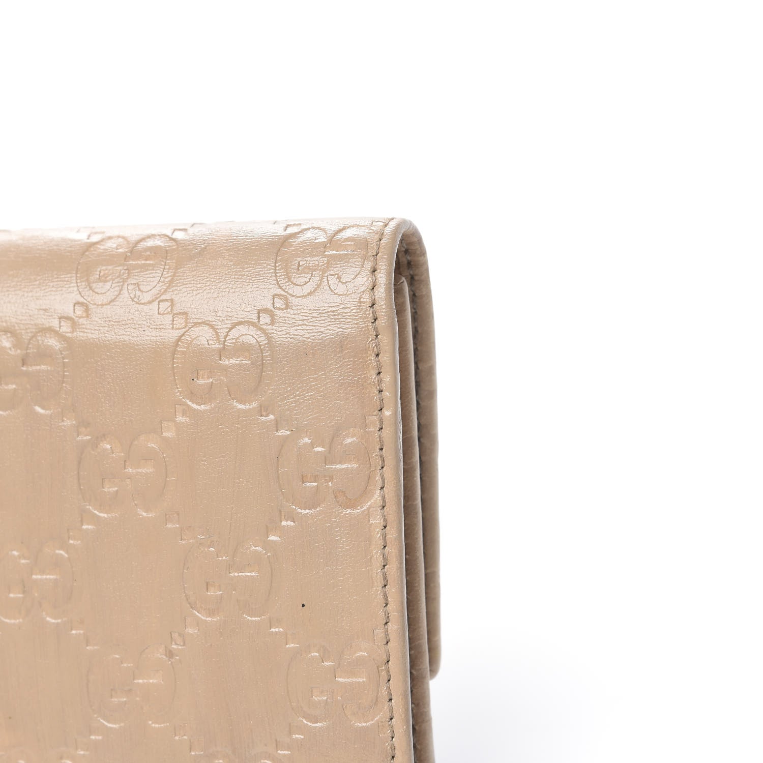 Gucci Patent Guccissima Joy Continental Snap Oranizer Wallet Beige 8 of 13