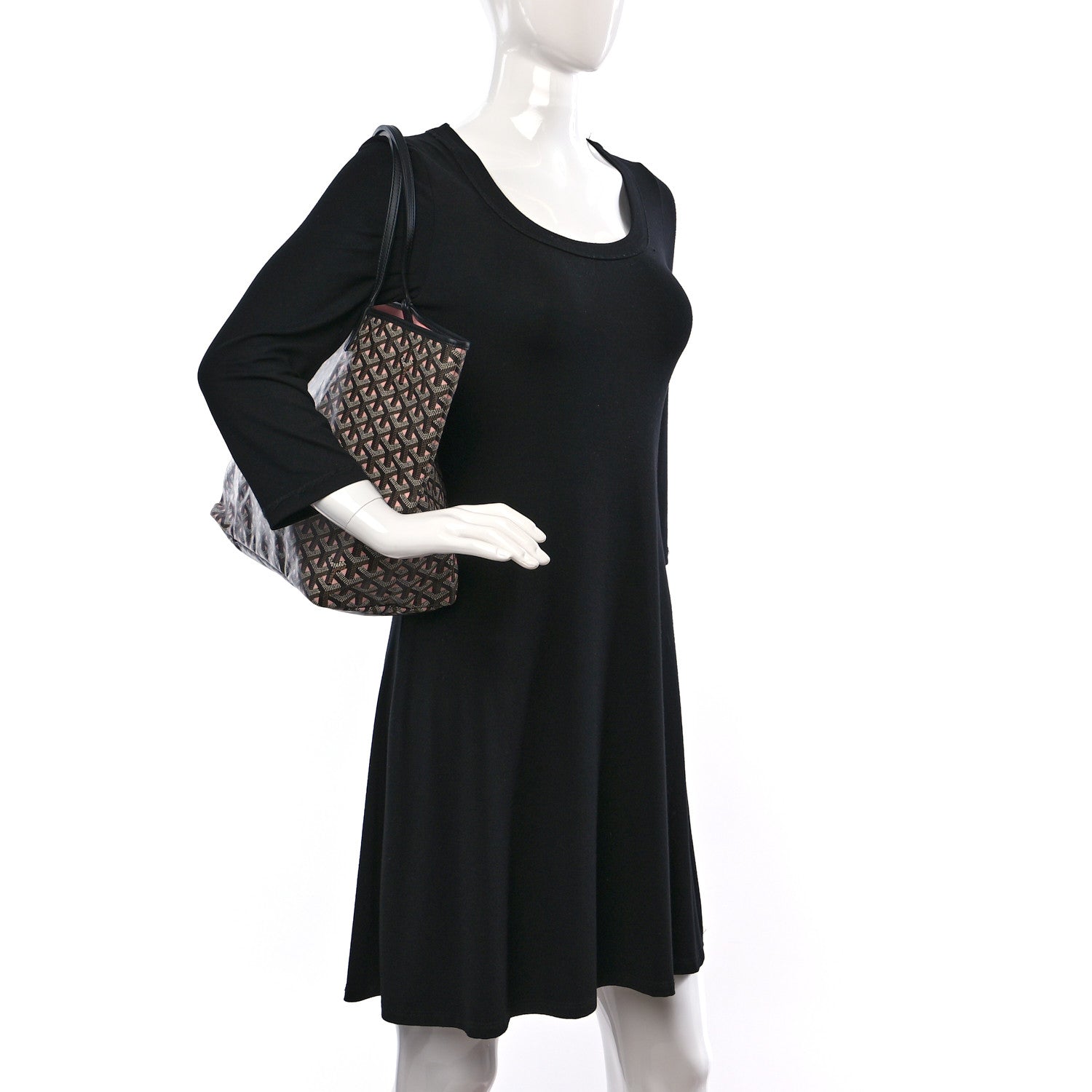 Goyard Goyardine Saint Louis Claire Voie PM Black Pink 2 of 10