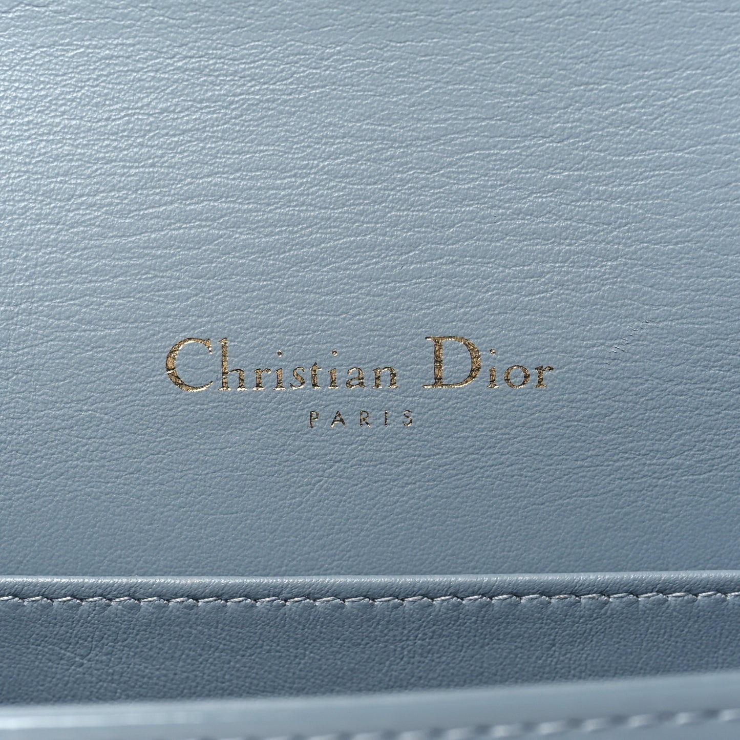 Patent Cannage Lady Dior Convertible Clutch Cloud Blue