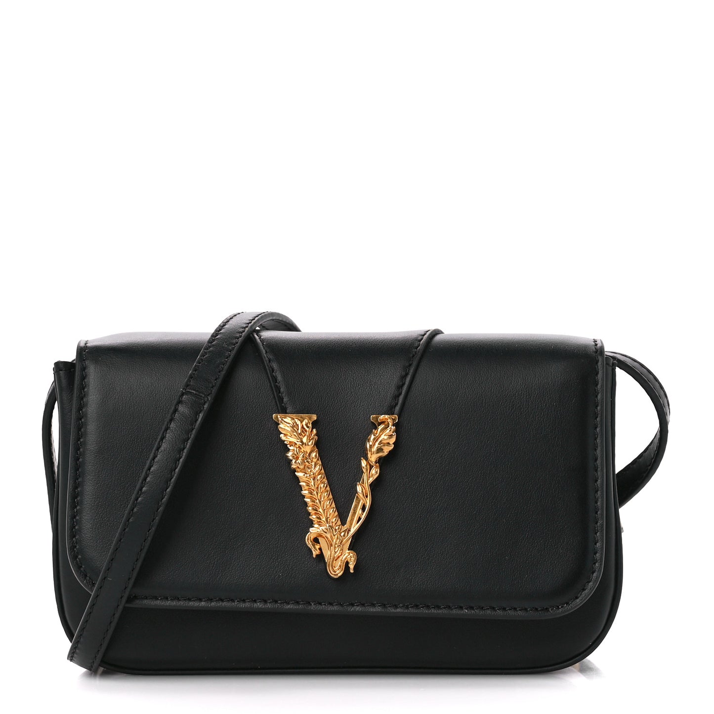 Vitello Virtus Crossbody Black