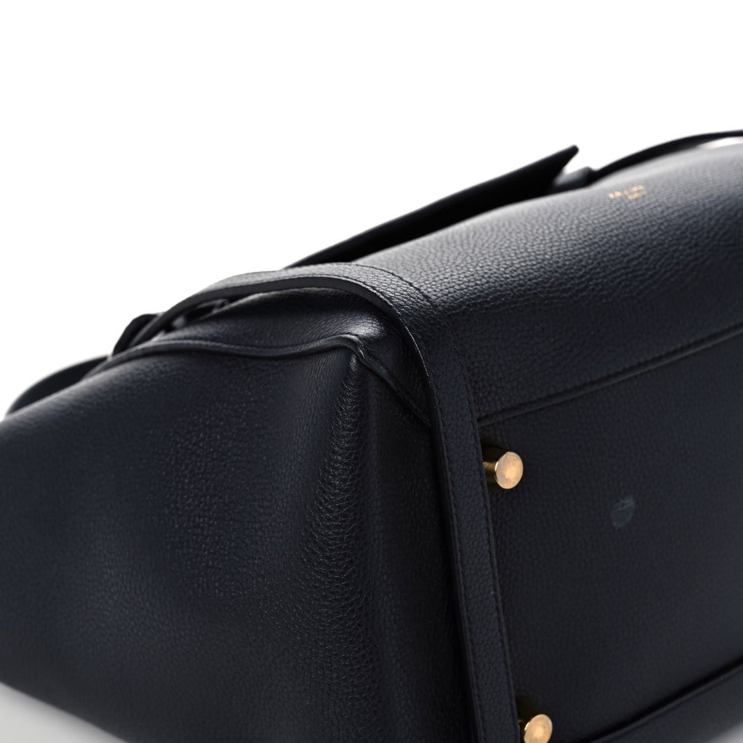 Drummed Calfskin Mini Belt Bag Navy