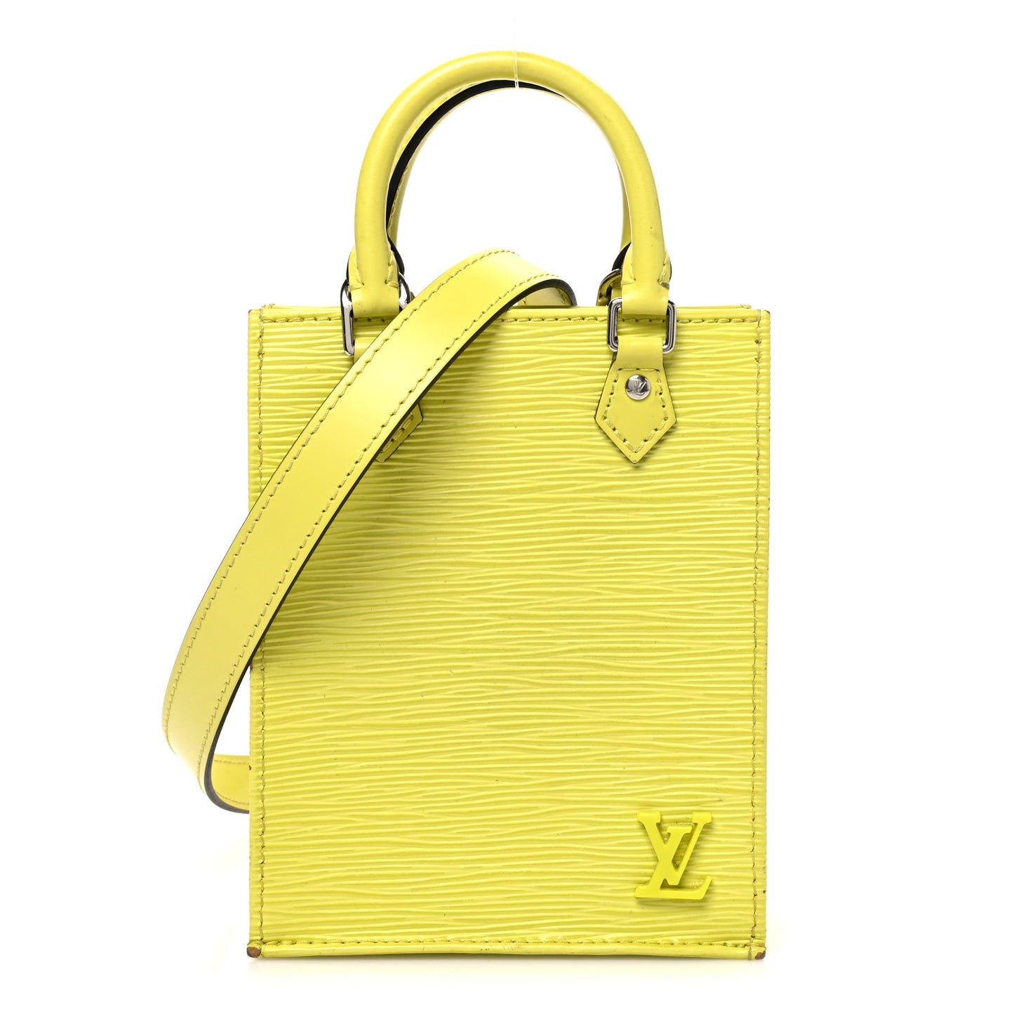 Epi Petit Sac Plat Yellow Citron