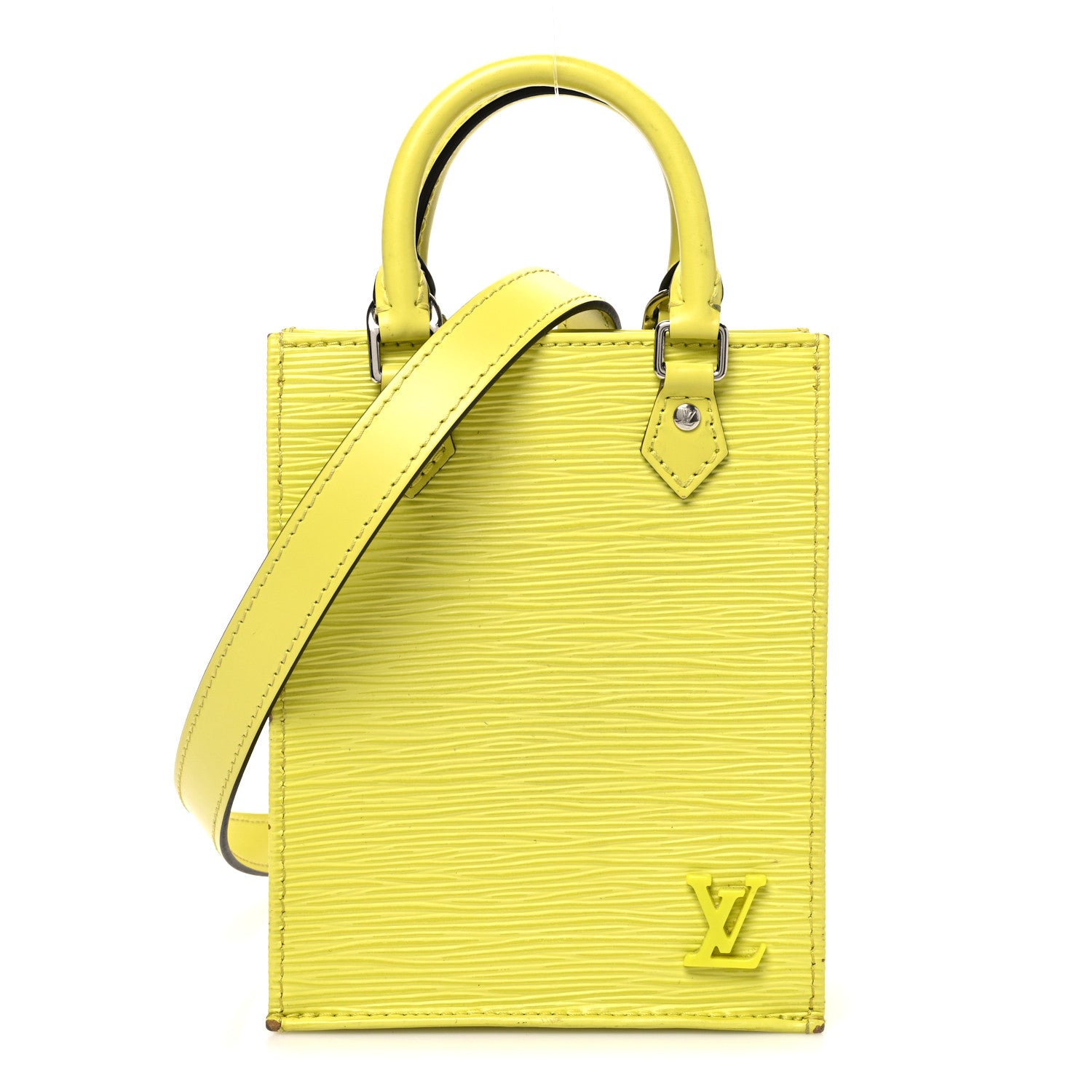Louis Vuitton Epi Petit Sac Plat Yellow Citron 1 of 10