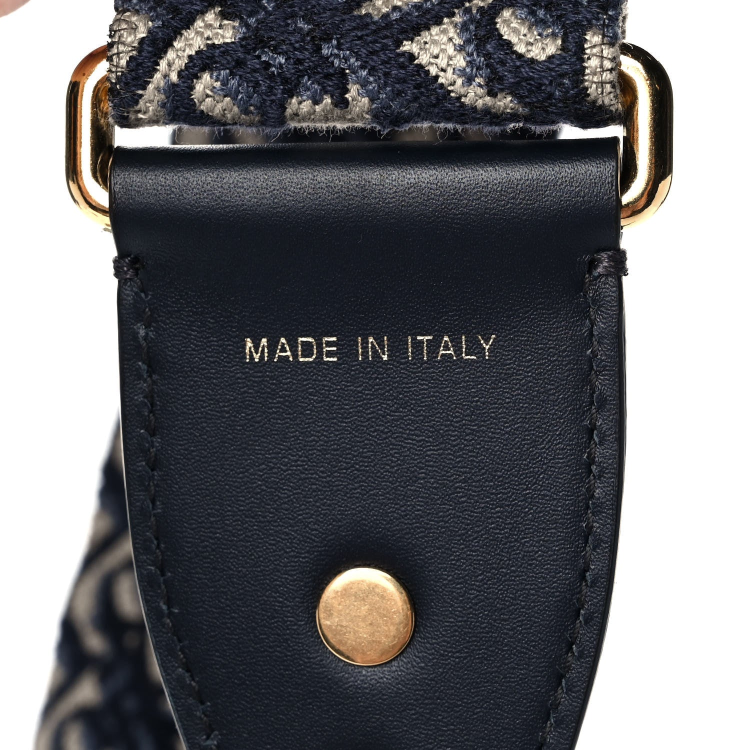 Christian Dior Oblique Adjustable Shoulder Strap Blue 5 of 6
