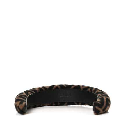 Fendi Wool Cashmere FF Logo Headband Tobacco 5 of 10